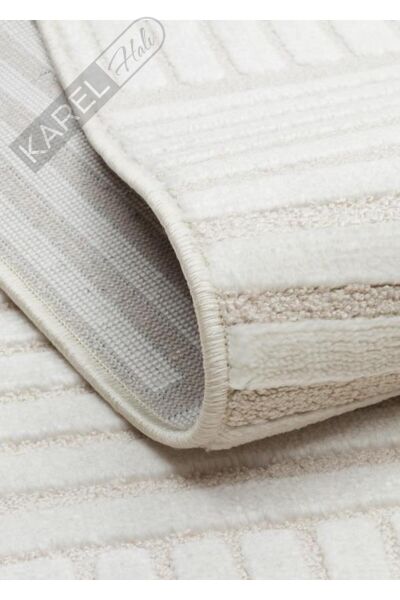 ADEL ADL 01 CREAM Yüksek Alçak Dokulu Yumuşak Tuşeli Modern Makine Halısı