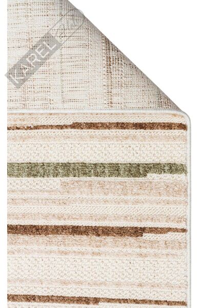 JOY JOY 01 GREEN BROWN Hav Toz Vermeyen Yumuşak dokulu Modern Makine Halısı