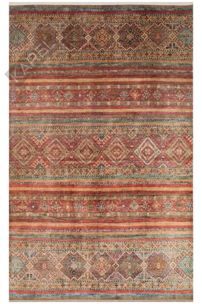Antique Atk 05 Multy Yıkanabilir Modern Ve Etnik Desenli Kaymaz Tabanlı Makine Halısı