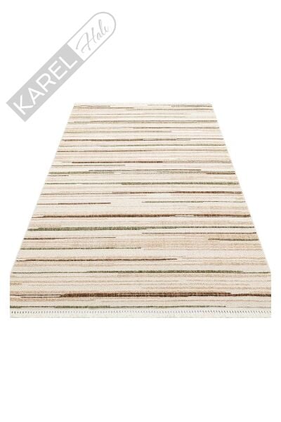 JOY JOY 01 GREEN BROWN Hav Toz Vermeyen Yumuşak dokulu Modern Makine Halısı