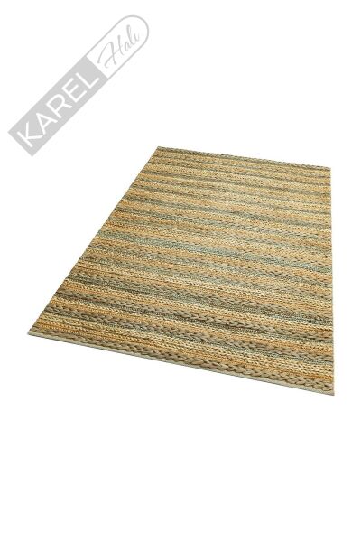NETRA S-1103 GREY MULTY XW  Farklı Örgü Dokusuna Sahip El Dokuma Naturel Jüt Hasır Halı