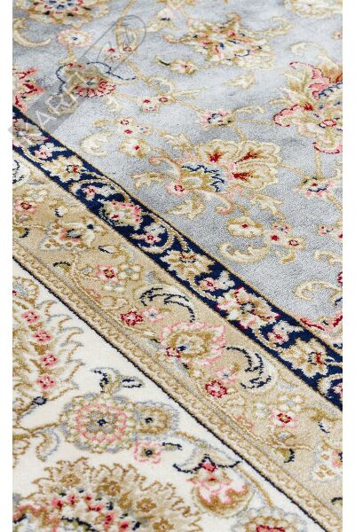 ISFAHAN ISF 03 GREY CREAM Klasik Desenli Yüksek Kalite Sık Dokuma Makine Halısı