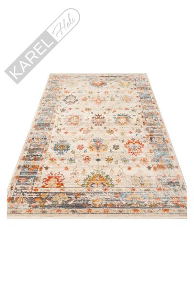 PIETRA PTA 19 BEIGE MULTY Sıcak Renk Tonlarını Etnik Desenler ile Buluşturan Yumuşak Tuşeli Makine