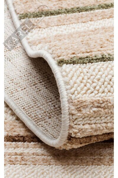 JOY JOY 01 GREEN BROWN Hav Toz Vermeyen Yumuşak dokulu Modern Makine Halısı