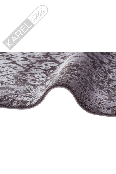 CORDOBA DB 02 ANTRASIT GREY  Parlak Yüksek Alçak Dokulu Modern Makine Halısı