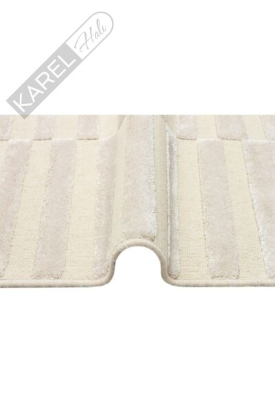 ZENITH ZNT 03 CREAM  Yüksek Alçak Dokulu Naturel Yün ve Viskon Modern Dokuma Halı