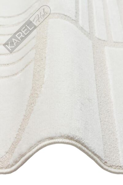 ADEL ADL 02 CREAM Yüksek Alçak Dokulu Yumuşak Tuşeli Modern Makine Halısı