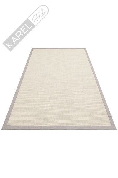 Sisal Halı Vnt 2706 Cream Brd Grey Iç Ve Dış Mekan Kullanımına Uygun Sisal