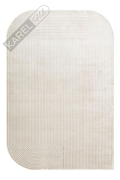 MERANO MRN 03 CREAM GREY Geometrik Desenli Yüksek Kalite Sık Dokuma Salon Halısı