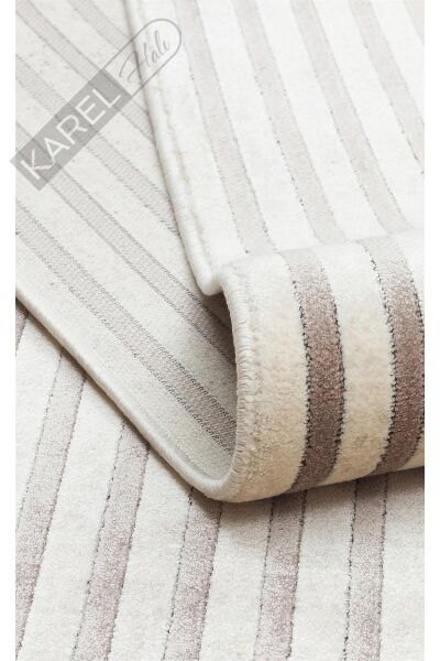 MERANO MRN 03 CREAM GREY Geometrik Desenli Yüksek Kalite Sık Dokuma Salon Halısı