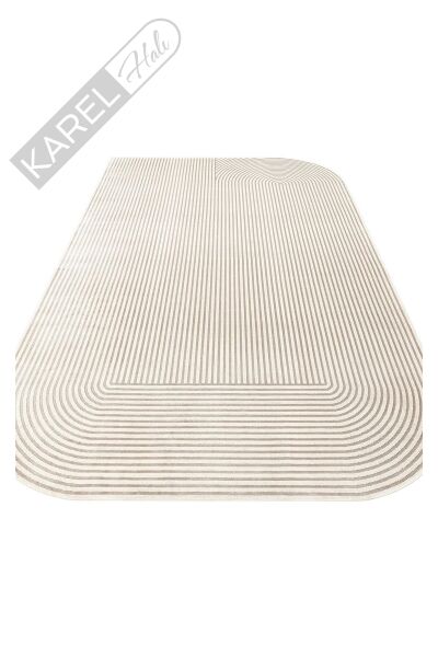 MERANO MRN 03 CREAM GREY Geometrik Desenli Yüksek Kalite Sık Dokuma Salon Halısı