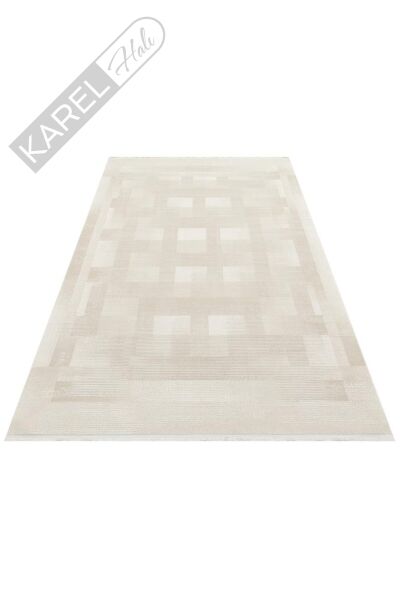 LEONA LNA 03 CREAM Yumuşak Tuşeli Hav Toz Vermez Modern Makine Halısı