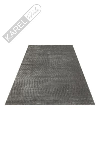 MISSORI MSR 02 ANTRASIT Hav Toz Vermez Sade Desenli Yumuşak Dokulu Modern Makine Halısı