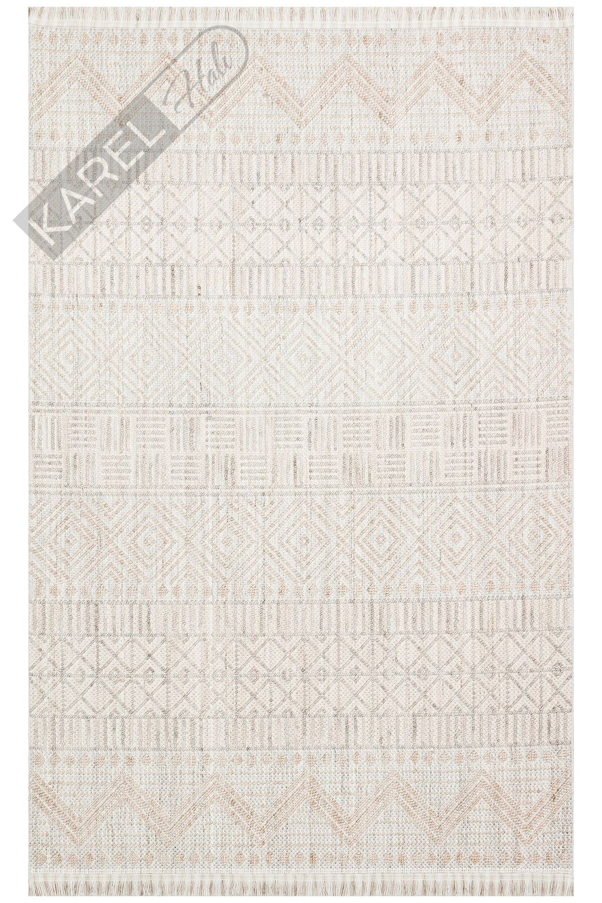 Cozy Czy 02 Grey Beige Hav Toz Vermez Modern Örgü Dokuma Makine Halısı
