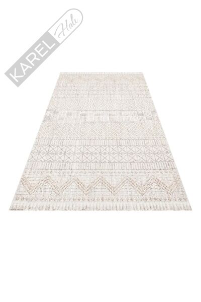 Cozy Czy 02 Grey Beige Hav Toz Vermez Modern Örgü Dokuma Makine Halısı