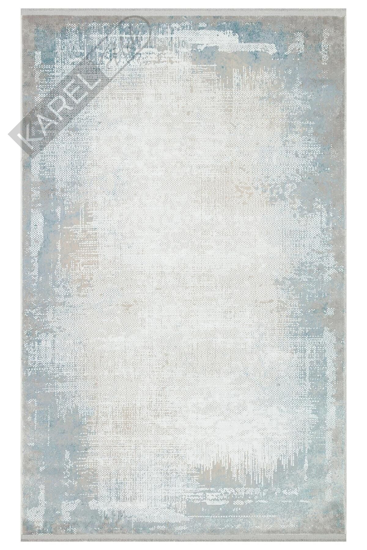 MODENA MDN 04 CREAM BLUE Şık ve Modern Sıkı Dokuma Hav Toz Vermez Makine Halısı