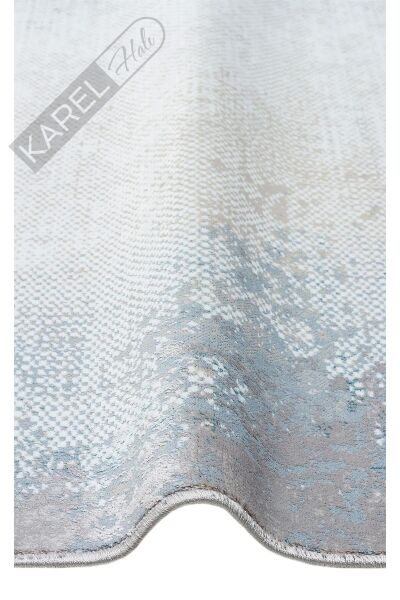 MODENA MDN 04 CREAM BLUE Şık ve Modern Sıkı Dokuma Hav Toz Vermez Makine Halısı
