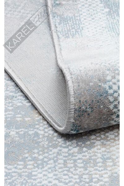 MODENA MDN 04 CREAM BLUE Şık ve Modern Sıkı Dokuma Hav Toz Vermez Makine Halısı