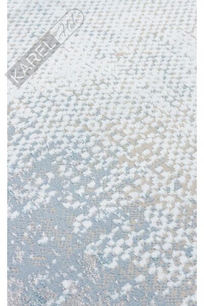 MODENA MDN 04 CREAM BLUE Şık ve Modern Sıkı Dokuma Hav Toz Vermez Makine Halısı
