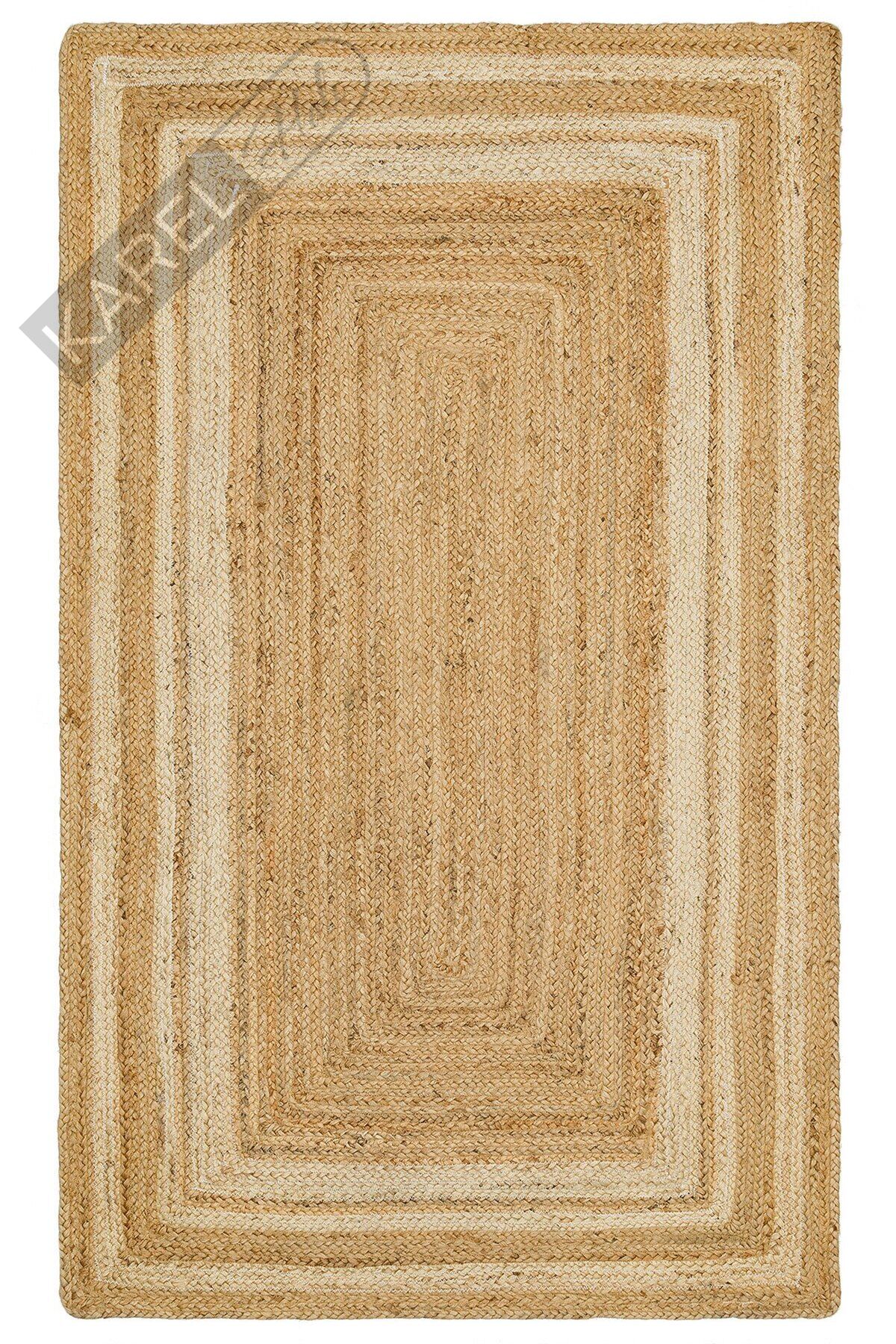 ECHO ECH 10 NATURAL WHITE XW El Dokuma Naturel Jüt Hasır Halı