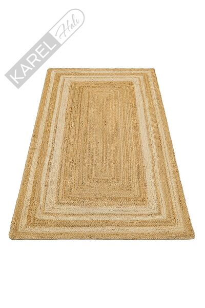 ECHO ECH 10 NATURAL WHITE XW El Dokuma Naturel Jüt Hasır Halı