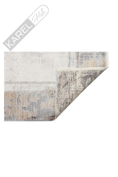 MAHAL MHL 03 CREAM ANTRASIT  Modern Desenli Yüksek Kalite Sık Dokuma Salon Halısı