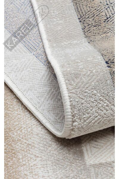 PADONA PDN 08 CREAM GREY  Extra Yumuşak Dokulu Sık Dokuma Modern Desenlere Sahip Şık Salon Halısı