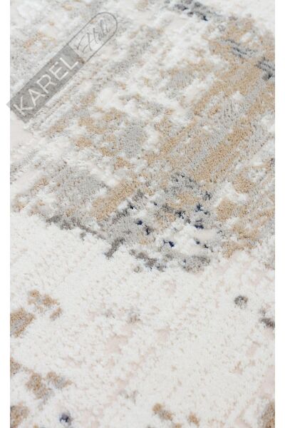 PADONA PDN 07 CREAM BEIGE  Extra Yumuşak Dokulu Sık Dokuma Modern Desenlere Sahip Şık Salon Halısı