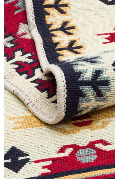 ARYA AR 30 RED Yıkanabilir Çift Taraflı Modern Desenli Dokuma Kilim