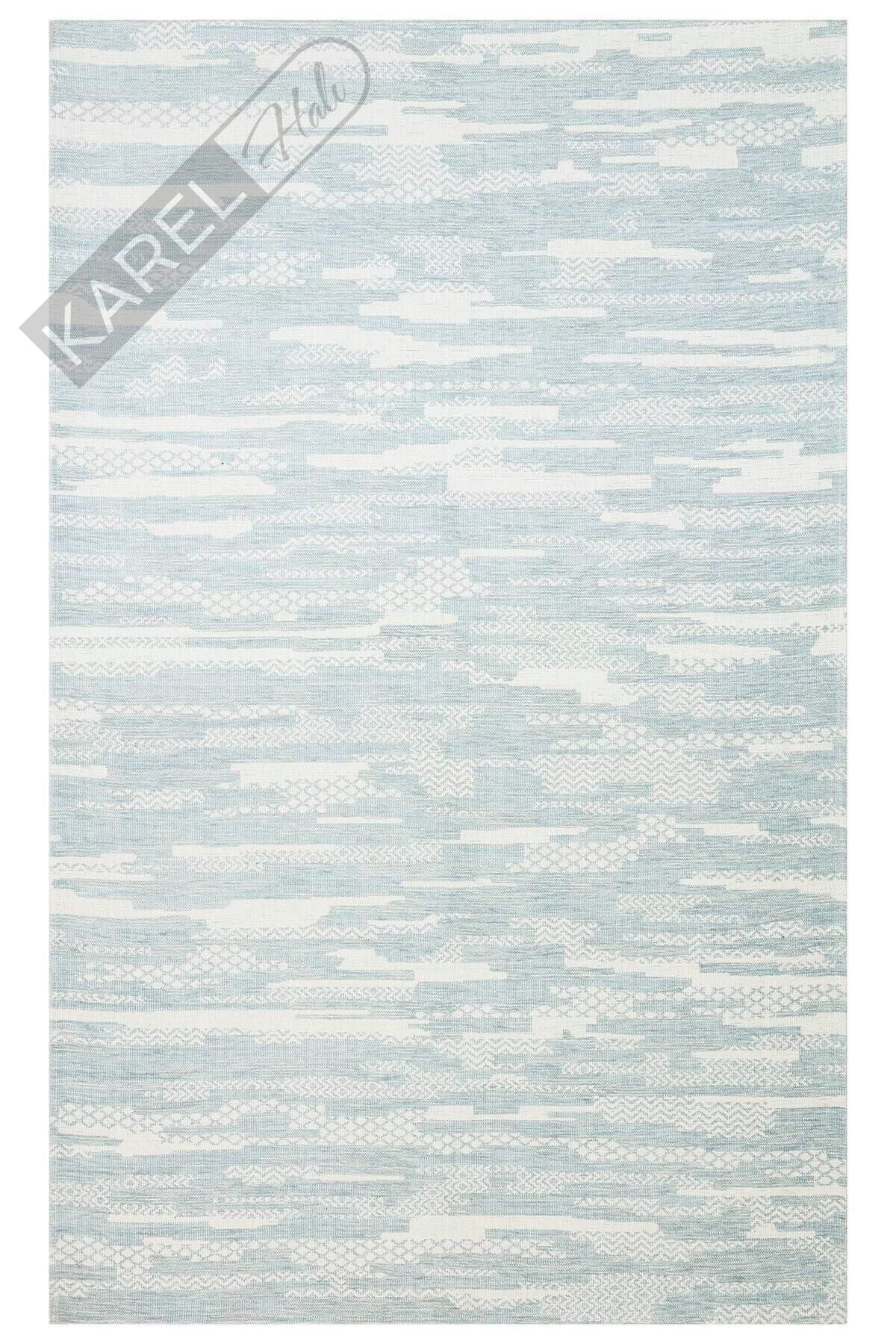 BIGA BG 01 BLUE Hav Toz Vermez Kaymaz Tabanlı İnce Dokuma Modern Halı
