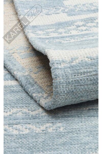 BIGA BG 01 BLUE Hav Toz Vermez Kaymaz Tabanlı İnce Dokuma Modern Halı
