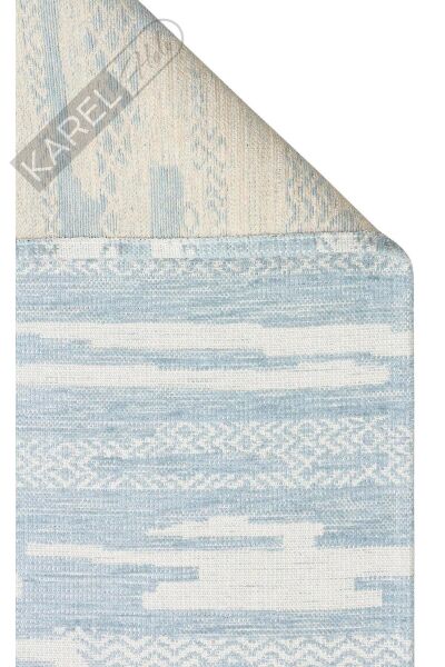 BIGA BG 01 BLUE Hav Toz Vermez Kaymaz Tabanlı İnce Dokuma Modern Halı