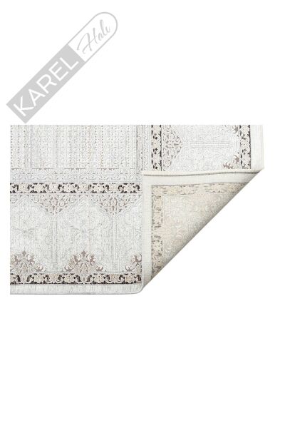 MAHAL MHL 06 CREAM GREY  Klasik Desenli Yüksek Kalite Sık Dokuma Salon Halısı