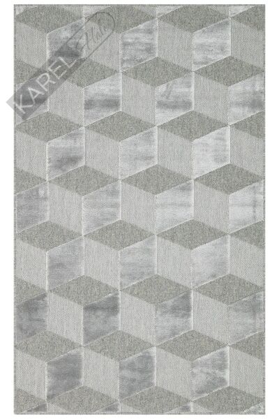 ZENITH ZNT 05 GREY  Yüksek Alçak Dokulu Naturel Yün ve Viskon Modern Dokuma Halı