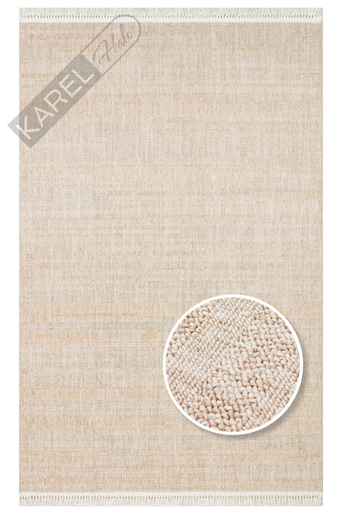 JOY JOY 01 BEIGE  Hav Toz Vermeyen Yumuşak dokulu Modern Makine Halısı