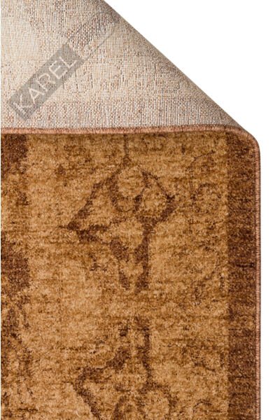 Shiraz SHR01 Bej Vintage Eskitme Desenli Modern Yumuşak Dokulu Makine Halısı