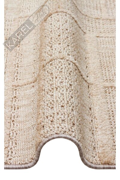 JOY JOY 03 BEIGE  Hav Toz Vermeyen Yumuşak dokulu Modern Makine Halısı