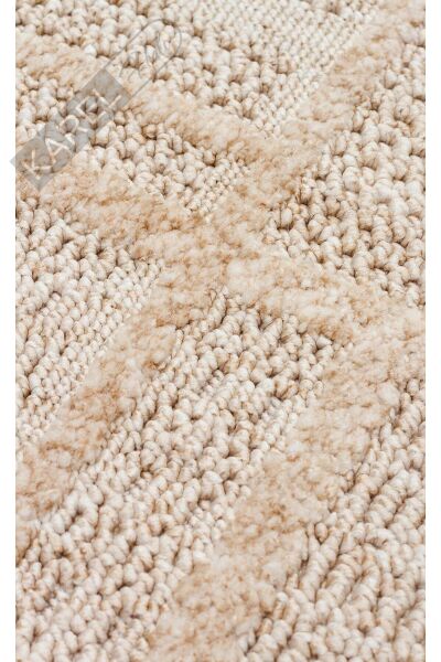 JOY JOY 03 BEIGE  Hav Toz Vermeyen Yumuşak dokulu Modern Makine Halısı