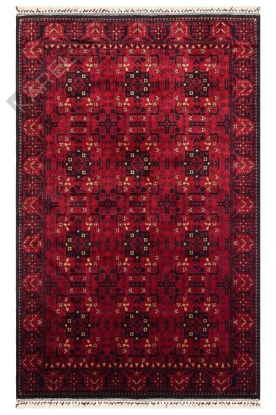 NOSTALJI 952 RED Afgan / Yağcıbedir Desenli El Emeği ile Özel Tezgahlarda Üretilen Tensel Uşak Halı