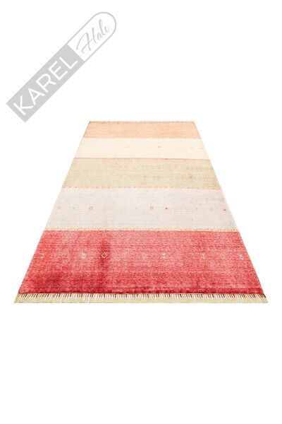 Zara Zr 11 Red Autumn Otantik Desenli Özel Hav Vermeyen Ve Kolay Temizlenebilir Bambu Viskon