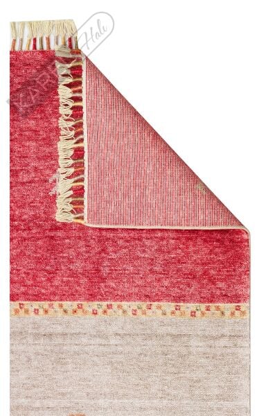 Zara Zr 11 Red Autumn Otantik Desenli Özel Hav Vermeyen Ve Kolay Temizlenebilir Bambu Viskon