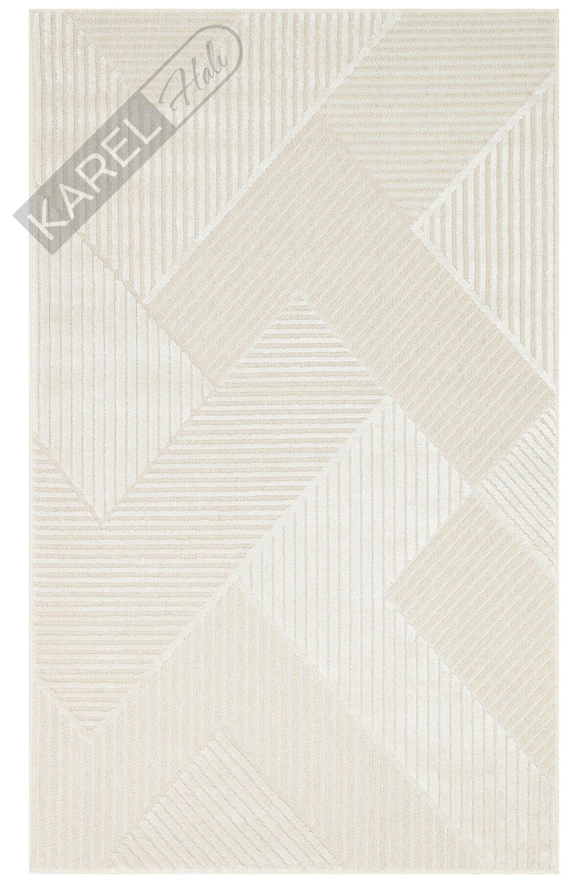 ZENITH ZNT 01 CREAM  Yüksek Alçak Dokulu Naturel Yün ve Viskon Modern Dokuma Halı