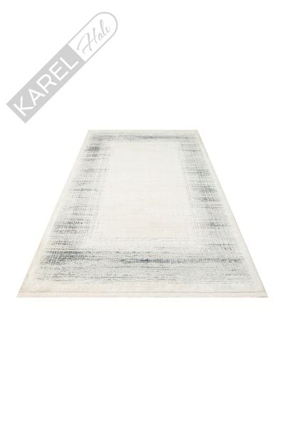 LAGOS XW LGS 08 CREAM SILVER XW Hav Toz Vermez Eskitme Desenli Modern Makine Halısı