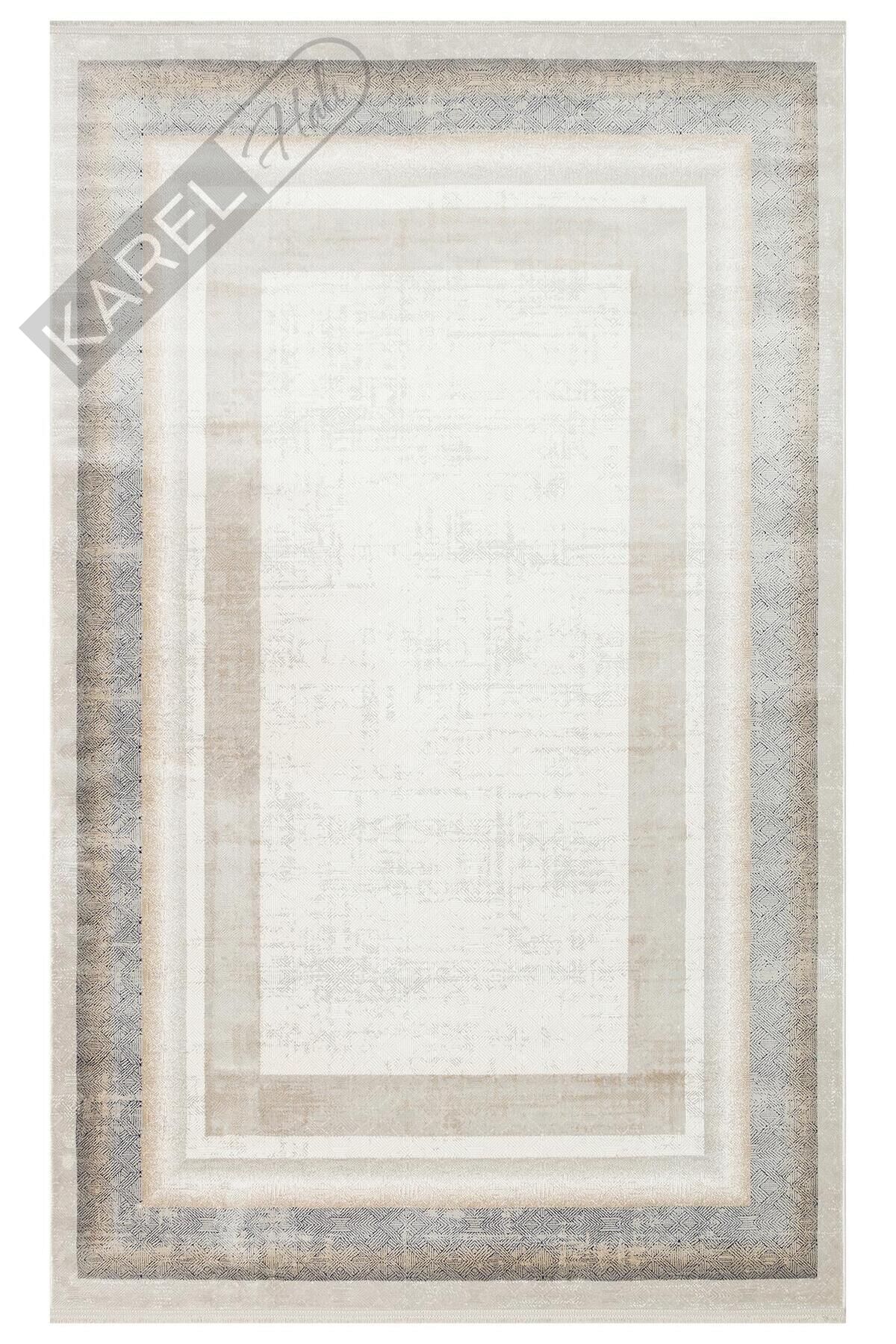 PADONA PDN 08 CREAM GREY  Extra Yumuşak Dokulu Sık Dokuma Modern Desenlere Sahip Şık Salon Halısı