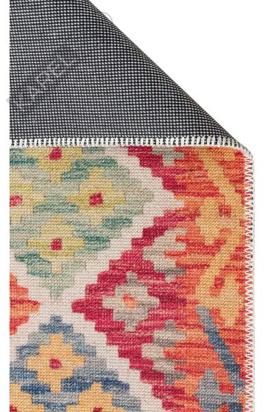 ELISTA ELS 104 CREAM MULTY  Vintage Desenlere Sahip Kaydırmaz Yıkanabilir Modern Halı
