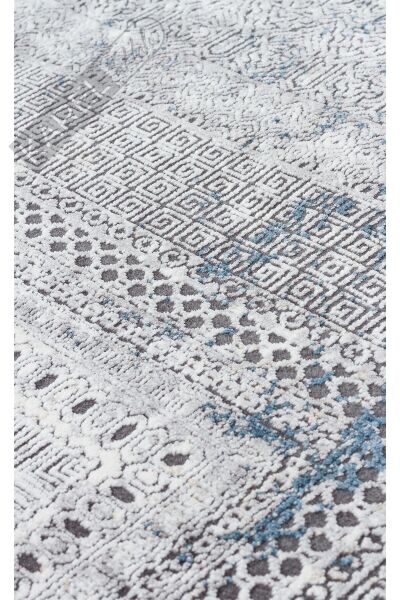 PASSAGE PLZ 02 CREAM NAVY Yumuşak Tuşeli Sık Dokuma Modern Halı