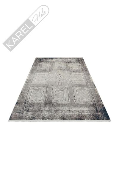 PASSAGE PLZ 02 CREAM NAVY Yumuşak Tuşeli Sık Dokuma Modern Halı