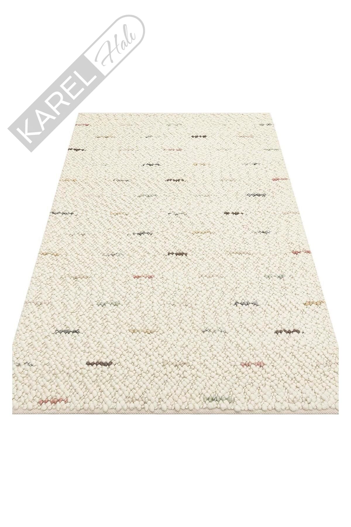 JADE JD 06 MULTY Naturel Kazak Örgü Desenli El Dokuma Örgü Halı