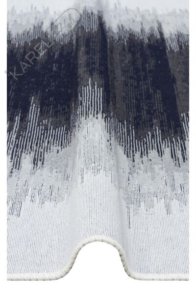 ARYA AR 40 BLACK WHITE Yıkanabilir Çift Taraflı Modern Desenli Dokuma Kilim