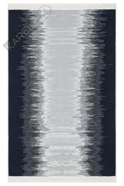 ARYA AR 40 BLACK WHITE Yıkanabilir Çift Taraflı Modern Desenli Dokuma Kilim